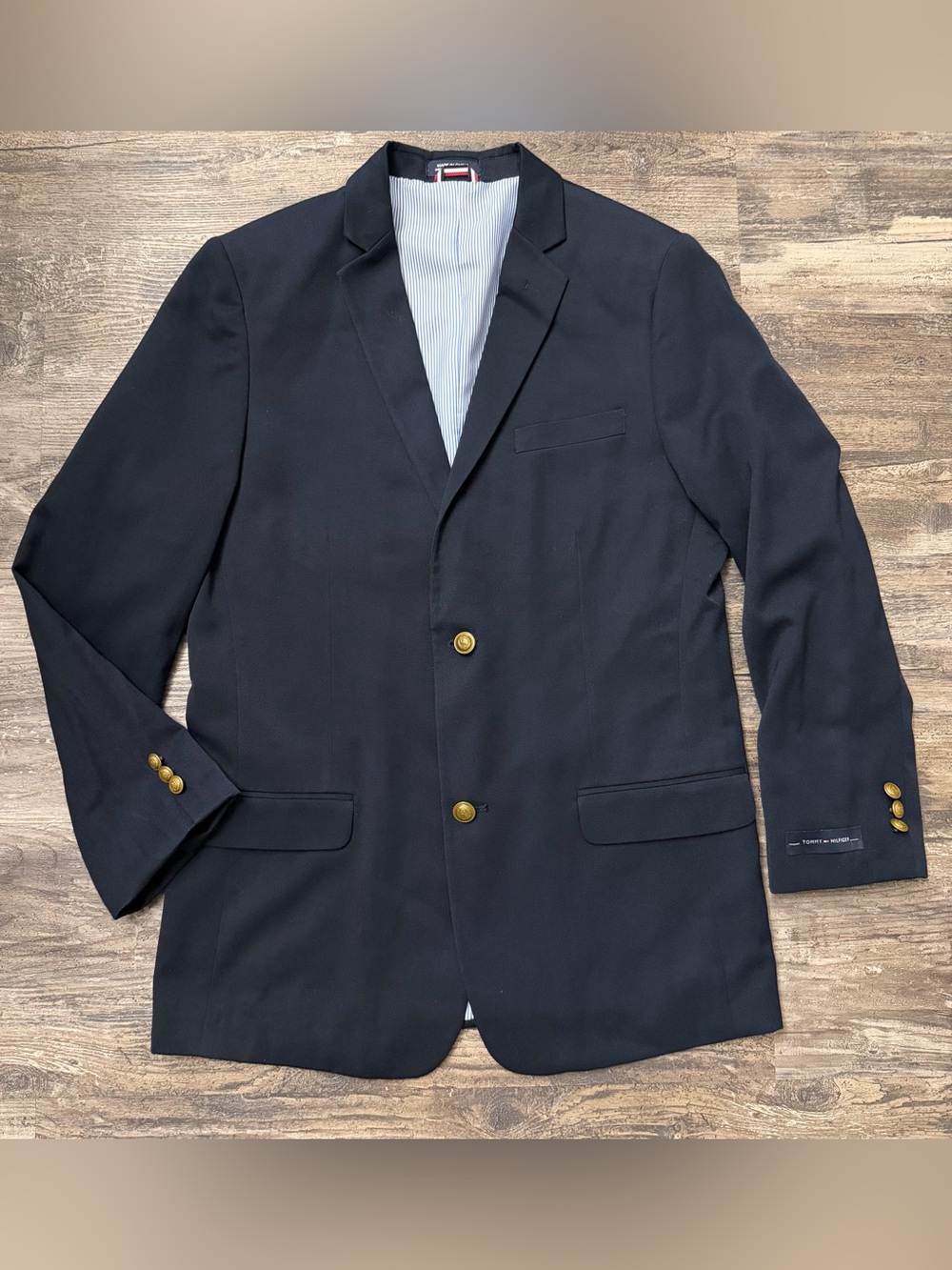 Tommy Hilfiger Navy Blue Two-Button Blazer Suit Jacket Youth Size 20